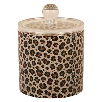 Milano Animal Print Cotton Swab Holder