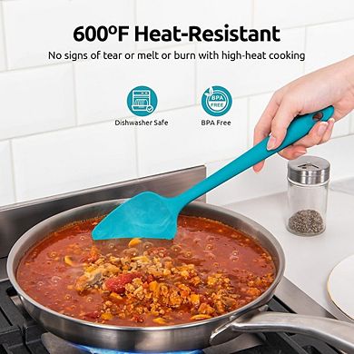 3-Piece Silicone Spoon Spatula Set, Heat-Resistant, Flexible Cooking Utensils