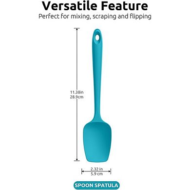 3-Piece Silicone Spoon Spatula Set, Heat-Resistant, Flexible Cooking Utensils