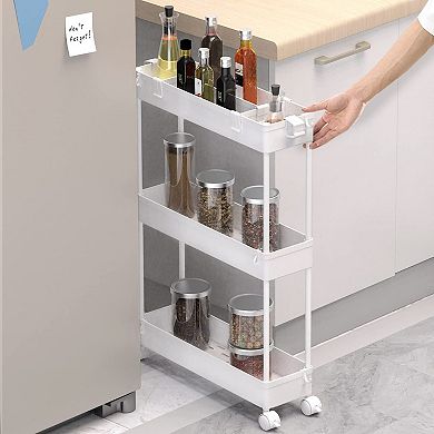 SPACELEAD 3 Tier Slim Storage cart and 4 Tier Slim Storage cart