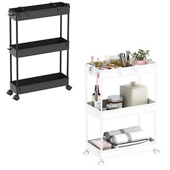 SPACELEAD Slim Storage Cart 3 tier and 3 tier Rolling Cart with Wheels