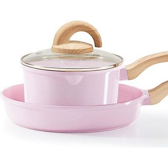 3 pc Ceramic Nonstick Cookware Set, PFAS-Free Pots & Frying Pan