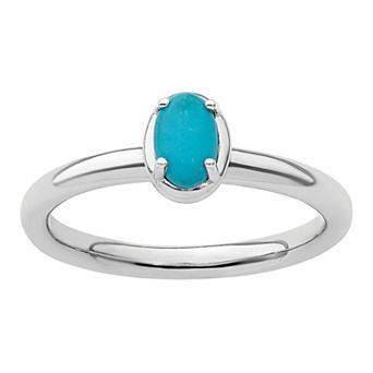 Stacks & Stones Sterling Silver Stackable Turquoise Cabochon Ring