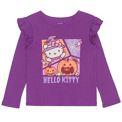Girls 4-12 Hello Kitty Halloween 2-Piece Long Sleeve Top & Skirt Set