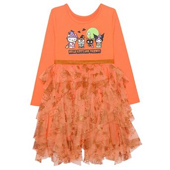 Girls 4-12 Hello Kitty & Friends Long Sleeve Halloween Dress