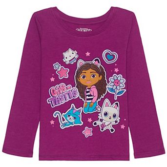 Baby & Toddler Girl Jumping Beans® Gabtastic Stickers Long Sleeve Tee