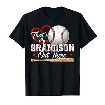 Thats My Grandson Baseball T-Shirt Proud Grandma Gift for Women