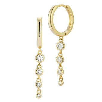 Sunkissed Sterling Sterling Silver Cubic Zirconia Drop Earrings