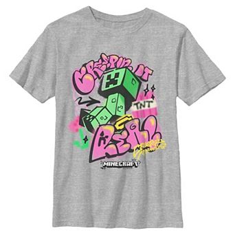 Boys 6-20 Minecraft Creepin It Real Graphic Tee