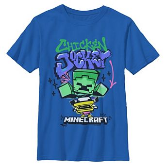 Boys 6-20 Minecraft Chicken Jockey Urban Style Graphic Tee