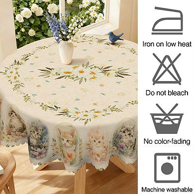 Animals Table Covers, Round Tablecloth, Rectangle Table Cloths for Indoor and Outdoor