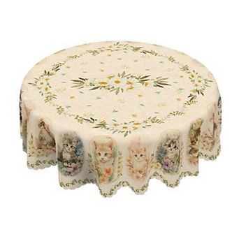 Animals Table Covers, Round Tablecloth, Rectangle Table Cloths for Indoor and Outdoor