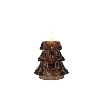 St. Nicholas Square® Glass LED Green Tree Candle