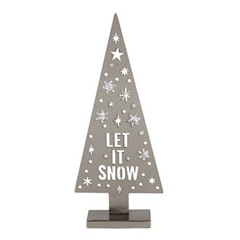 St. Nicholas Square® Let It Snow Metal Tree Table Decor