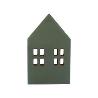 St. Nicholas Square® Green Enameled MDF Wood House Table Decor