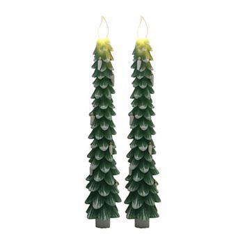 St. Nicholas Square® LED Pine Tree Taper Candles 2-Pack