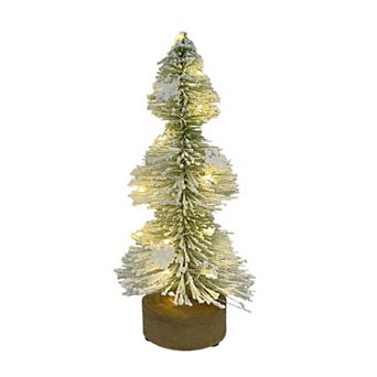 St. Nicholas Square® Small Artificial Flocked LED Bottle Brush Tree