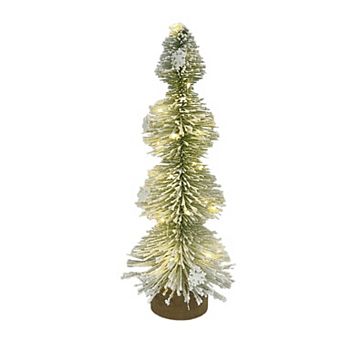 St. Nicholas Square® Large Artificial Flocked LED Bottle Brush Tree