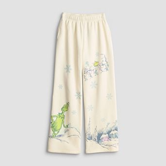 Girls 7-16 The Grinch Holiday Print Wide Leg Pants