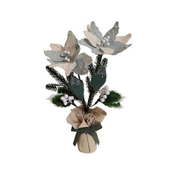 St. Nicholas Square® Artificial Poinsettia Sitabout Arrangement