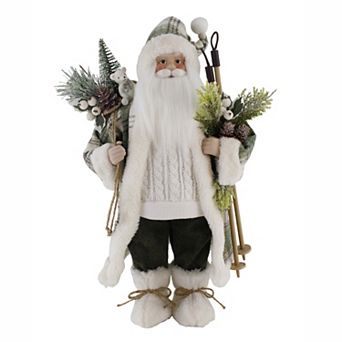 St. Nicholas Square® Fabric Santa with Toy Bag Table Decor
