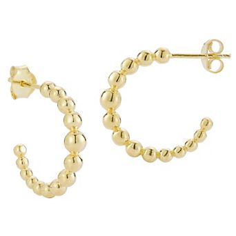 Sunkissed Sterling Sterling Silver Medium Hoop Earrings