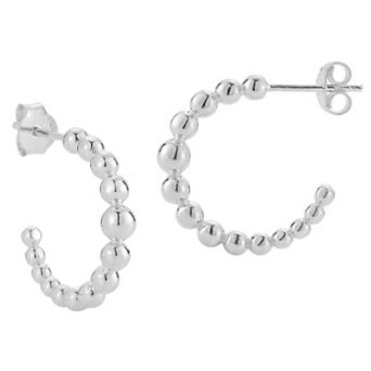 Sunkissed Sterling Sterling Silver Medium Hoop Earrings