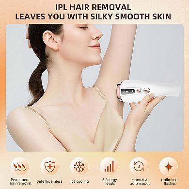 YEVYO Women Laser IPL Hair Removal with Ice Cooling Care Function, Hair Removal Device