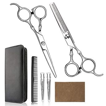 YEVYO Hair Cutting Scissors Set, 6 Inch Hairdressing Thinning Shears for Hair Cutting
