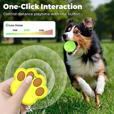 YEVYO Interactive Dog Ball Toy with Remote Control Silent Motion Activated Rolling & Bouncing