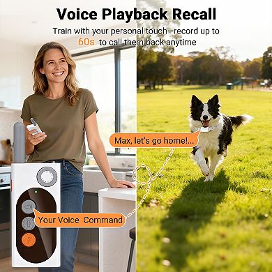 YEVYO Dog Shock Collar with Remote Control 3 Training Modes with Custom Voice, Dual Dog Support