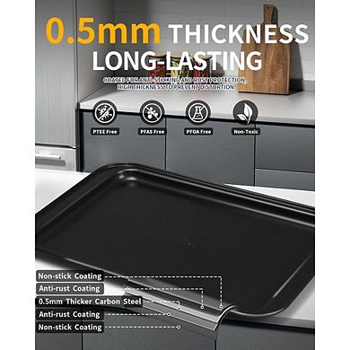 19-Piece Nonstick Bakeware Set, Stackable Pans, Cookie, Cake, Loaf & Muffin Pans