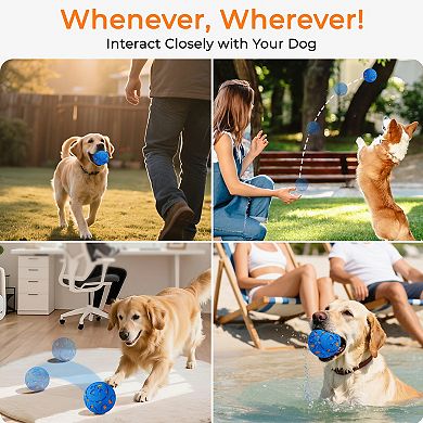 YEVYO Ultra-Durable Chew-Proof Dog Ball - Smart Motion-Activated Jumping Toy with 3 Play Modes