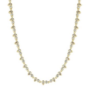 Everyday by Sunkissed Bezel Set Cubic Zirconia Tennis Necklace