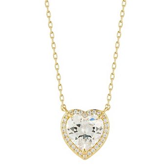 Everyday by Sunkissed Cubic Zirconia Halo Pendant Necklace