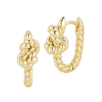 Everyday by Sunkissed Twist Love Knot Oval Huggie Earrings