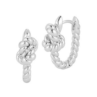 Everyday by Sunkissed Twist Love Knot Oval Huggie Earrings