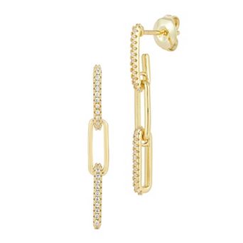 Everyday by Sunkissed Pave Round Cubic Zirconia Drop Earrings