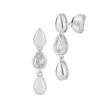 Everyday by Sunkissed Pear Cubic Zirconia Drop Earrings