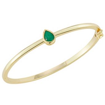 Everyday by Sunkissed Pear Cubic Zirconia Solitaire Bangle Bracelet