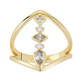 Everyday by Sunkissed Multishape Cubic Zirconia Open Ring