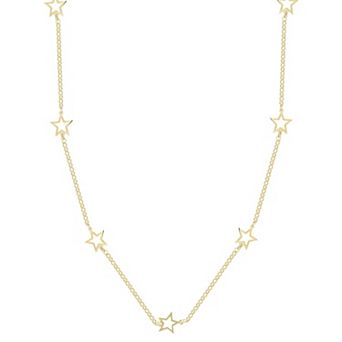 Sunkissed Sterling Star Station Choker Necklace