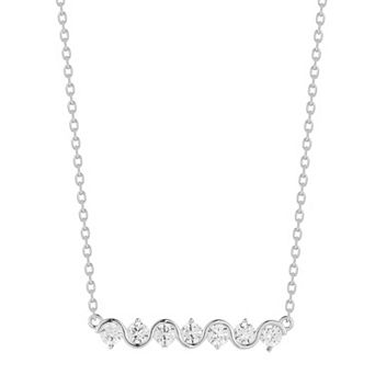 Sunkissed Sterling Cubic Zirconia Bar Pendant Necklace