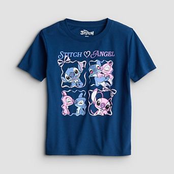 Girls 7-16 Stitch & Angel Graphic Tee