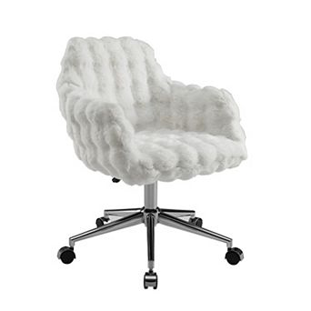 Linon Fiona Adjustable Office Chair with Plush Upholstered Seat