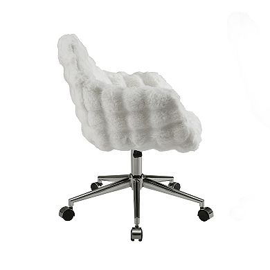 Linon Fiona Adjustable Office Chair with Plush Upholstered Seat