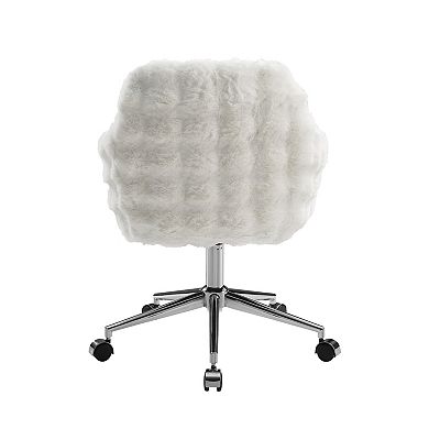 Linon Fiona Adjustable Office Chair with Plush Upholstered Seat
