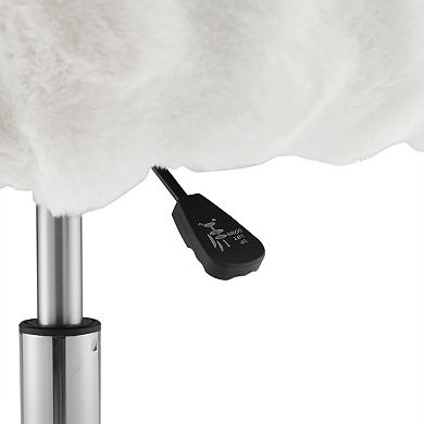 Linon Fiona Adjustable Office Chair with Plush Upholstered Seat