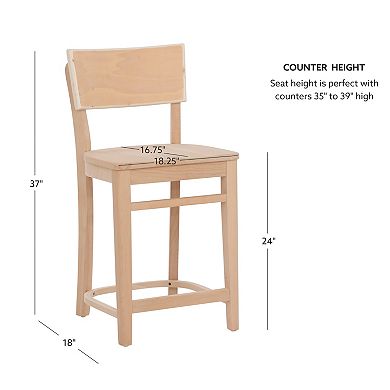 Linon Briggs Counter Stool Set of 2