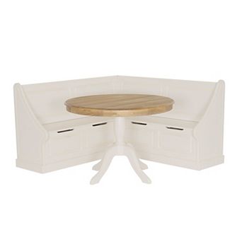 Linon Tobin Corner Nook Set with Storage